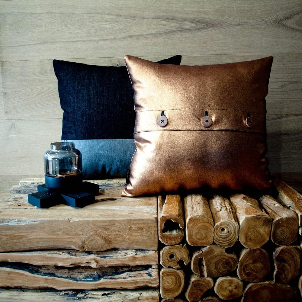 Interior design accessories copper cushion