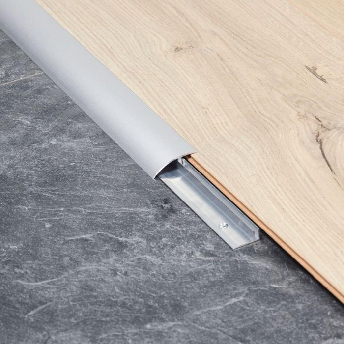 berry alloc silver reducer ramp profile for transition between laminate, tiled and vinyl floors