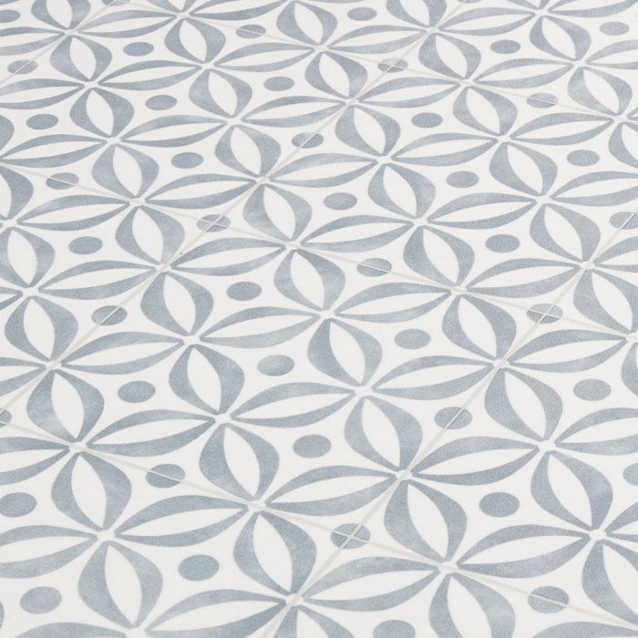 Petal Tiled Design Vinyl Flooring Sheet For Kitchens, Bathrooms And Hallways