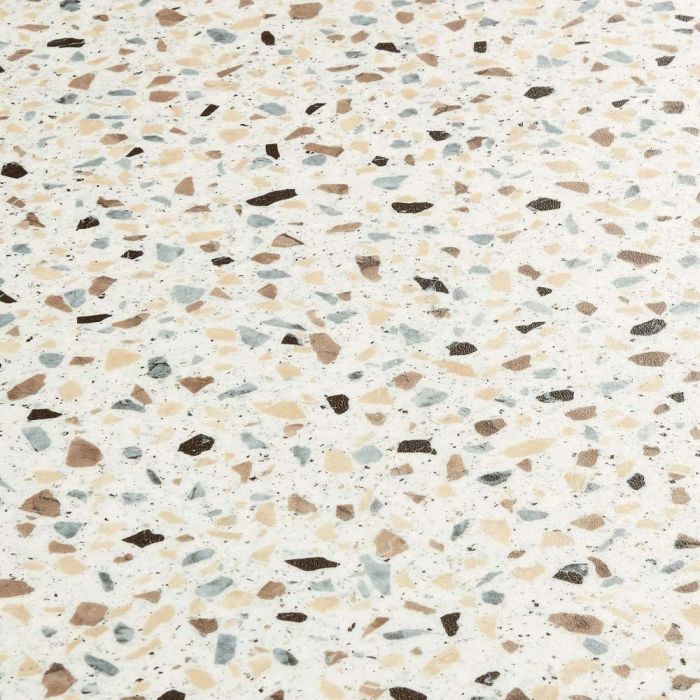 Terazzo Blue Brown And Ivory Cushioned Vinyl Flooring Lino Cocoa Granite