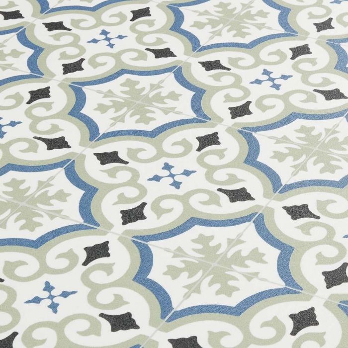 Baldosa Lucia Green And Grey Vinyl Flooring Sheet For Kitchens, Bathrooms And Living Rooms