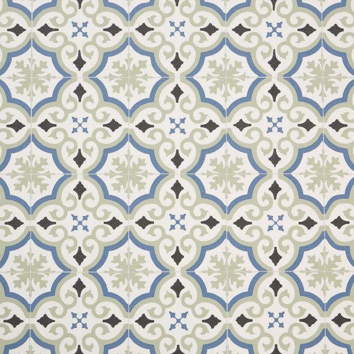 Spanish Patterned Tile Effect Vinyl Flooring Sheet Lino For Kitchen And Bathrooms Floors Lucia