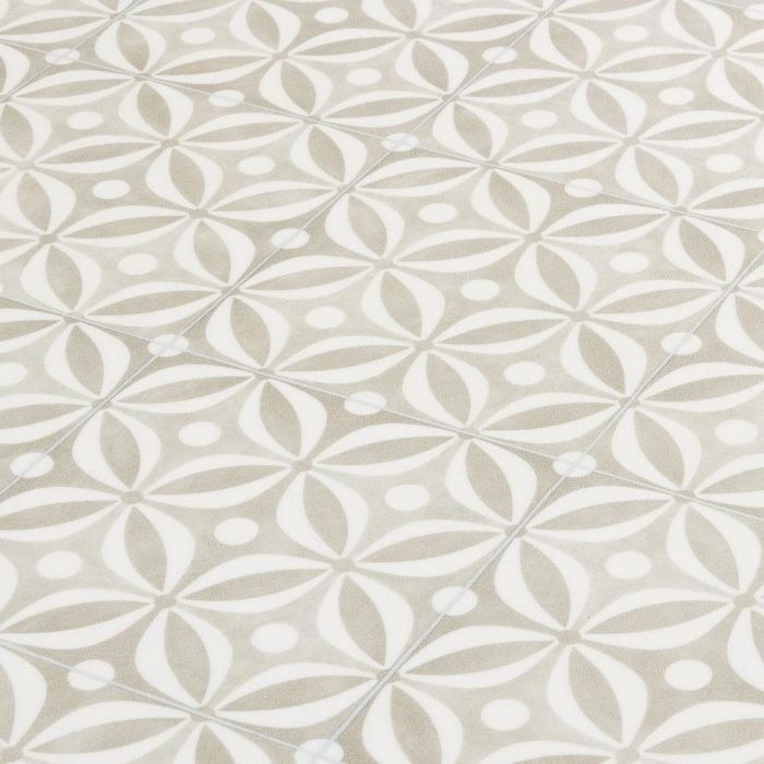 Beige And Neutral Toned Cement Tile Effect Vinyl Flooring Sheet Lino For Bathroom And Kitchen Floors Topaz Natural