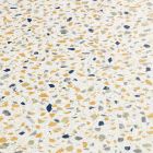Terrazzo Blue Orange Yellow Vinyl Flooring Sheet - Blue Granite 583