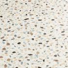 Terazzo Blue Brown And Ivory Cushioned Vinyl Flooring Lino Cocoa Granite