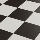Black And White Checkerboard Cushioned Vinyl Flooring Sheet Lino For Kitchens And Bathrooms