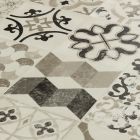 Black And Grey Shabby Chic Design Sheet Vinyl Flooring Roll With Square Design
