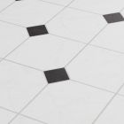 Black And White Keystone Style Cushioned Vinyl For Kitchen Areas And Halways Scapa 597