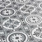 Black And White Moroccan Patterned Cushioned Vinyl Flooring Sheet Lino Tangier 03