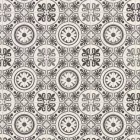 Black And White Moroccan Patterned Cushioned Vinyl Flooring Sheet Lino Tangier 03