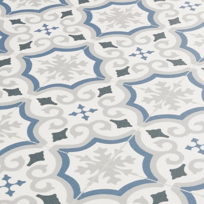Baldosa Tile Effect Vinyl Flooring Sheet Lino For Kitchens, Bathrooms And Hallways Adriana