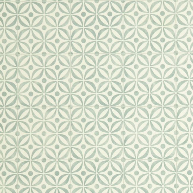 Cement Tile Design Cushioned Vinyl Flooring Sheet Agate Green Sample