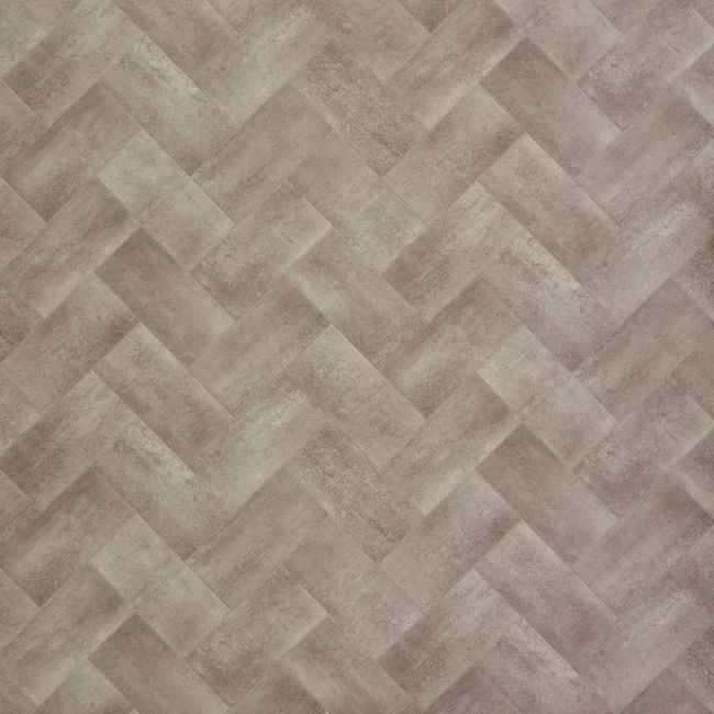 Arizona Concrete Herringbone Felt Back Vinyl Flooring