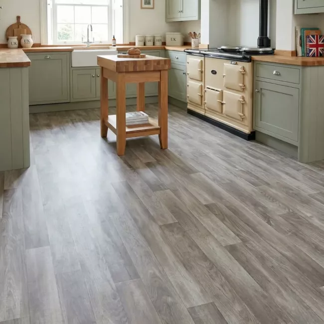 Arizona Silver Oak Felt Back Vinyl Flooring