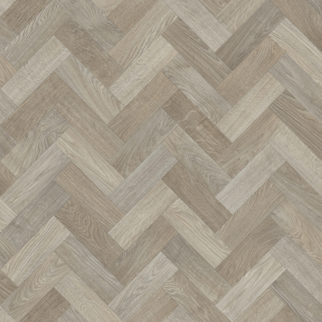 Arizona Ash Grey Parquet Felt Back Vinyl Flooring Sample