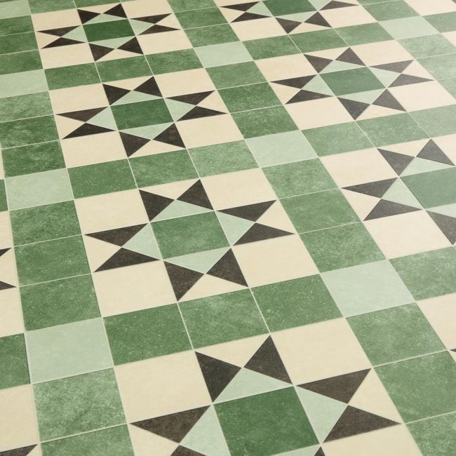 Tessellated Victorian Geometric Vinyl Flooring - ERA Atkinson Sample