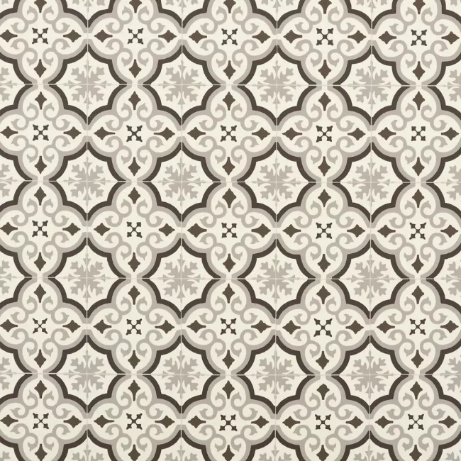 Patterned Sheet Vinyl Flooring In Grey Spanish Tile Design For Kitchens And Bathrooms