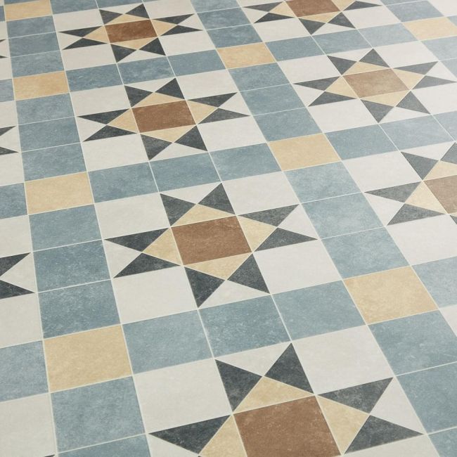 Tessellated Victorian Geometric Vinyl Flooring - ERA Barlow Sample