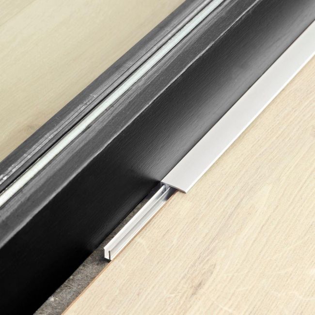 berry alloc silver end profile for finishing laminate flooring around door edges, fireplaces and walls