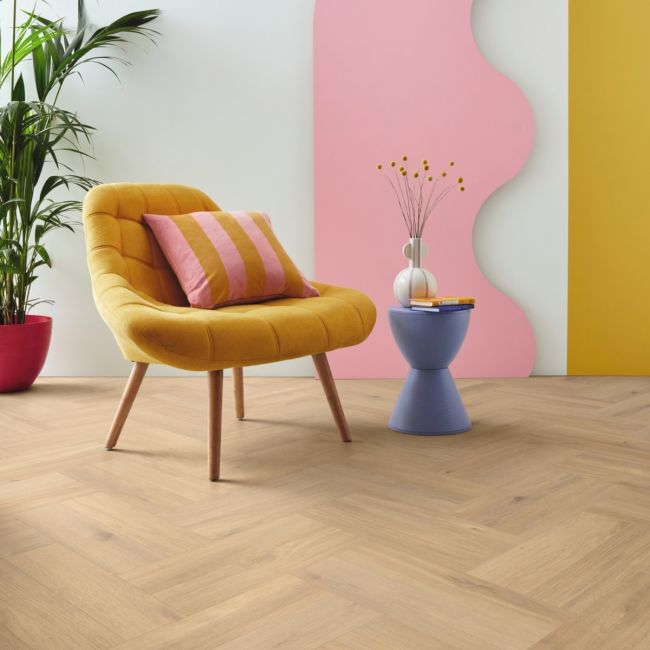 Karndean Van Gogh Canadian Nude Oak SM-VGW8117 Herringbone Vinyl Flooring