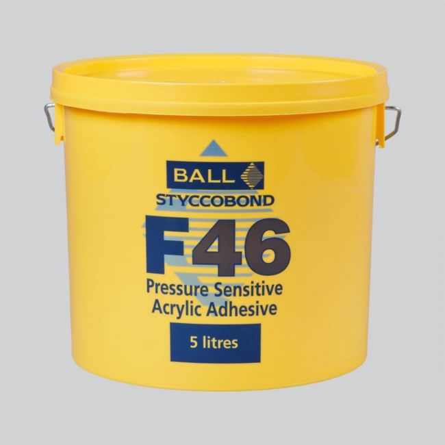 Ball And Young Pressure Sensitive F46 Adhesive For Use With Vinyl Floorcoverings In 5 Litre Size