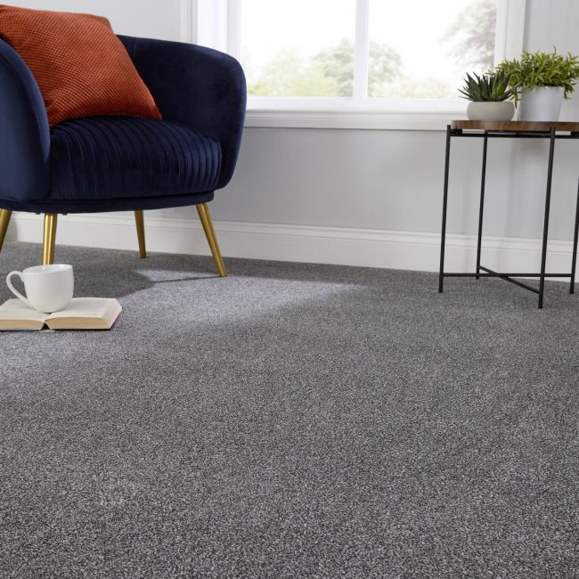 Grace Thunder Deep Pile Saxony Carpet