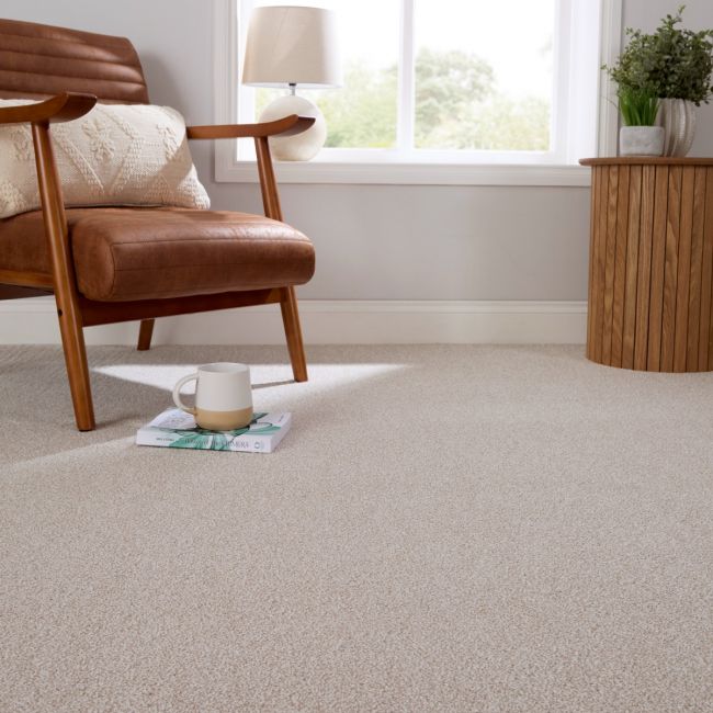 Grace Vanilla Deep Pile Saxony Carpet