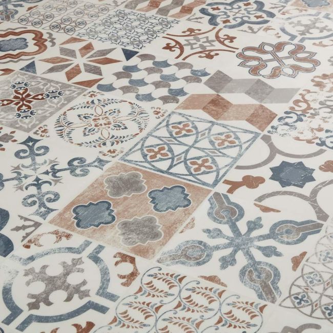 Antique Cushioned Vinyl Flooring- Gustavian 05 Sample