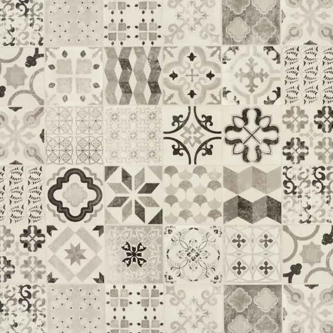 Shabby Chic Gustavian 02 Cushioned Vinyl Flooring Sheet Lino For Kitchens And Bathrooms