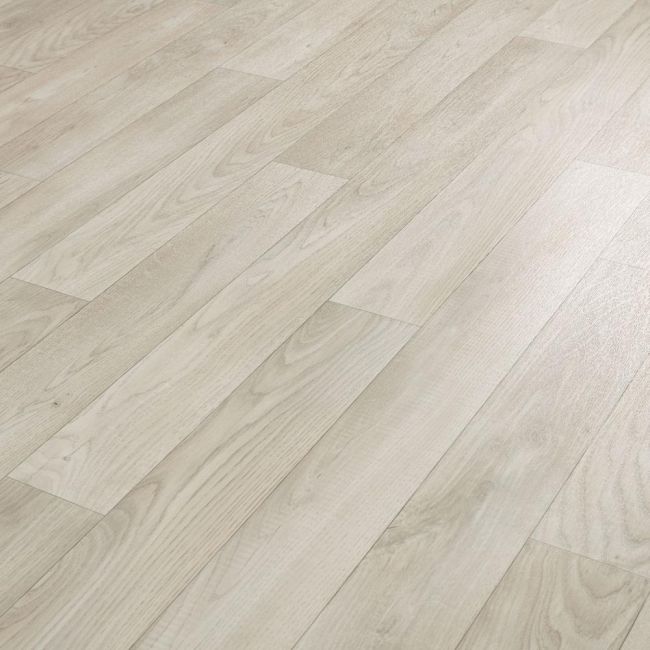 Light Grey Oak Design Vinyl Flooring Sheet Lino Ingleton