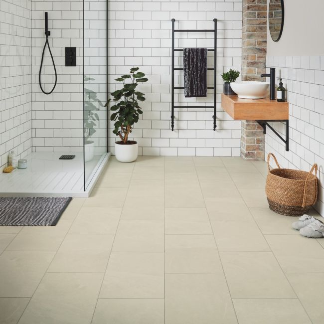 Karndean Knight Tile Ivory Riven Slate ST18 Luxury Vinyl Floor Tiles