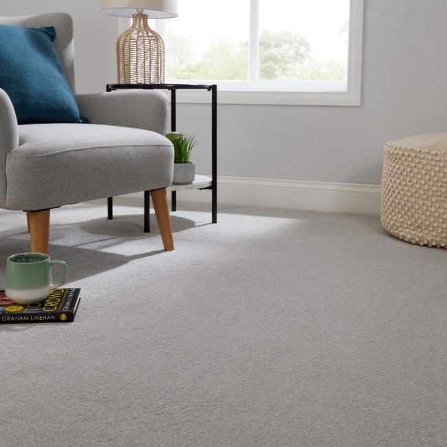 Joy Lime Mortar Luxury Saxony Carpet