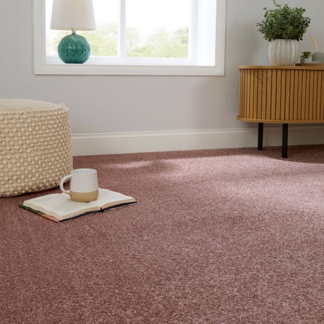 Leo Saxony Salmon Deep Pile Carpet