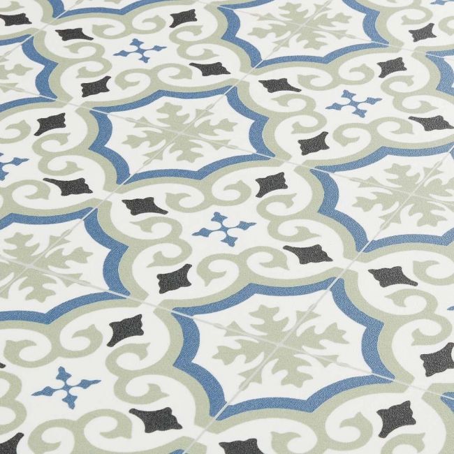 Baldosa Lucia Green And Grey Vinyl Flooring Sheet For Kitchens, Bathrooms And Living Rooms