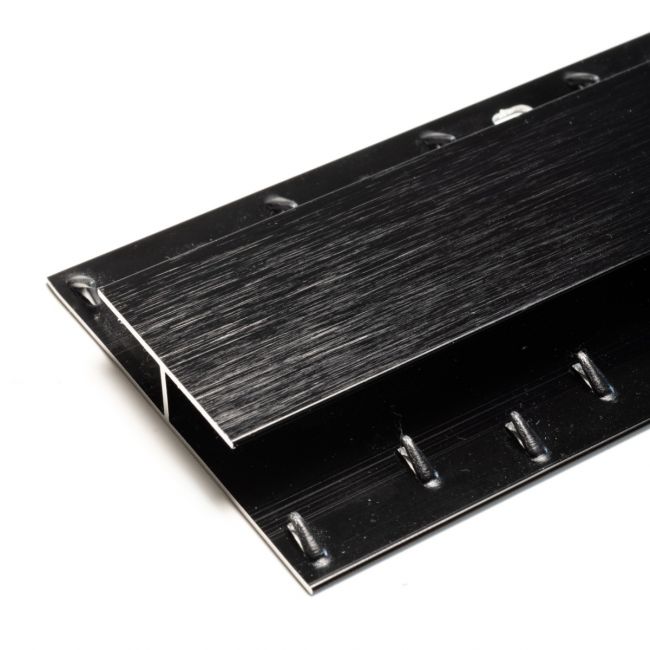 Premier Brushed Black Double Door Threshold