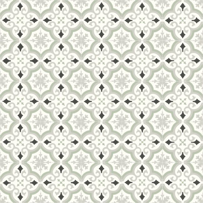 Spanish Tile Effect Felt Back Vinyl Flooring Sheet Marcela Sample