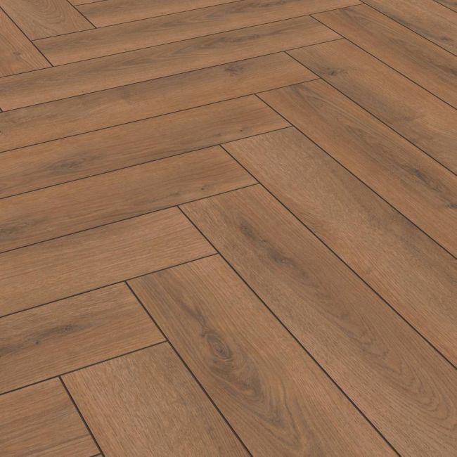 New Forest Vintage Oak Laminate Herringbone Flooring