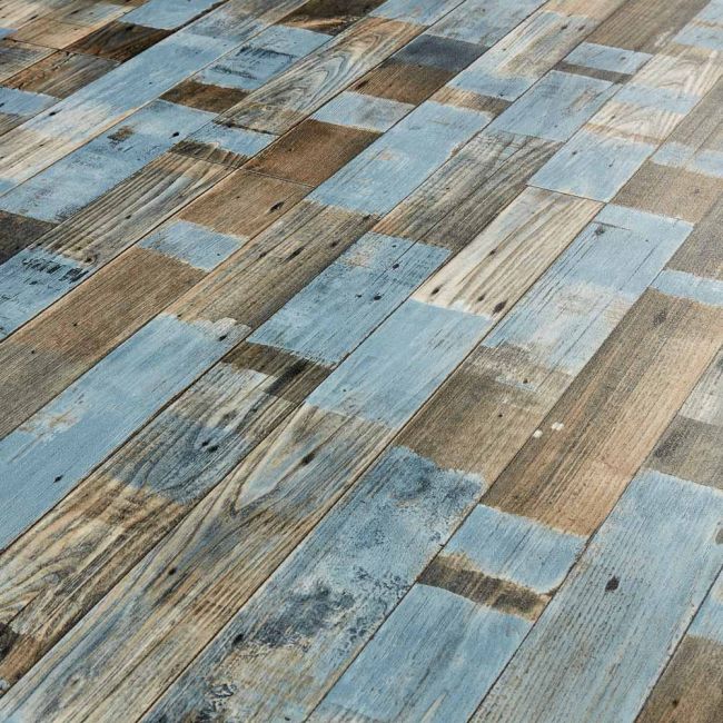 Cushion Vinyl Flooring Sheet Ocean Painted Wood Sample