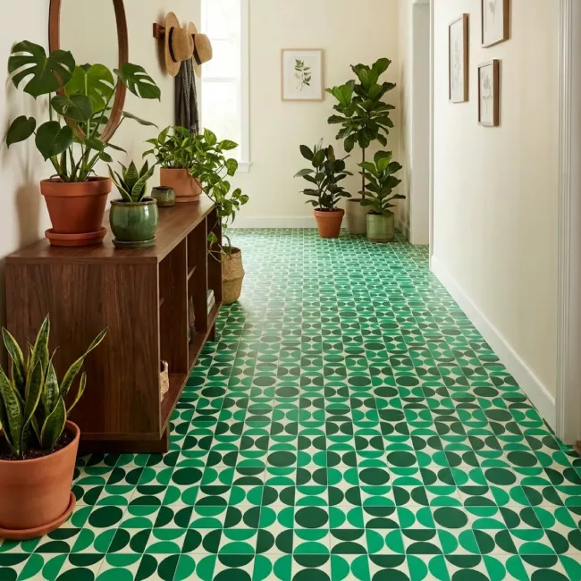 Popart Emerald Green Sheet Vinyl Flooring