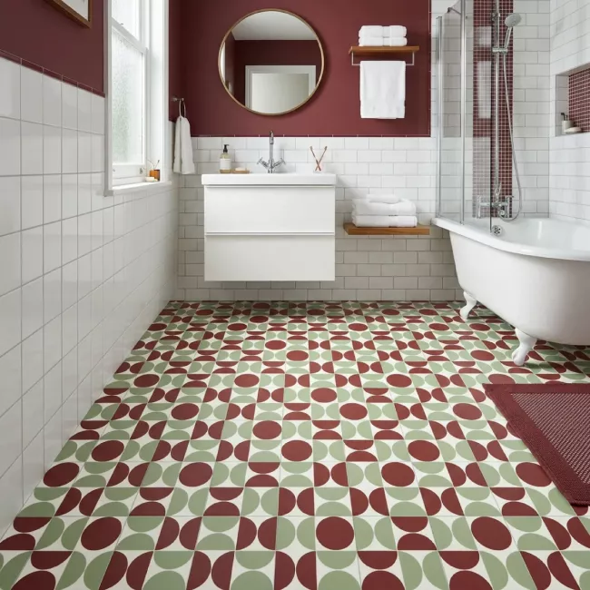 Popart Olive Martini Sheet Vinyl Flooring