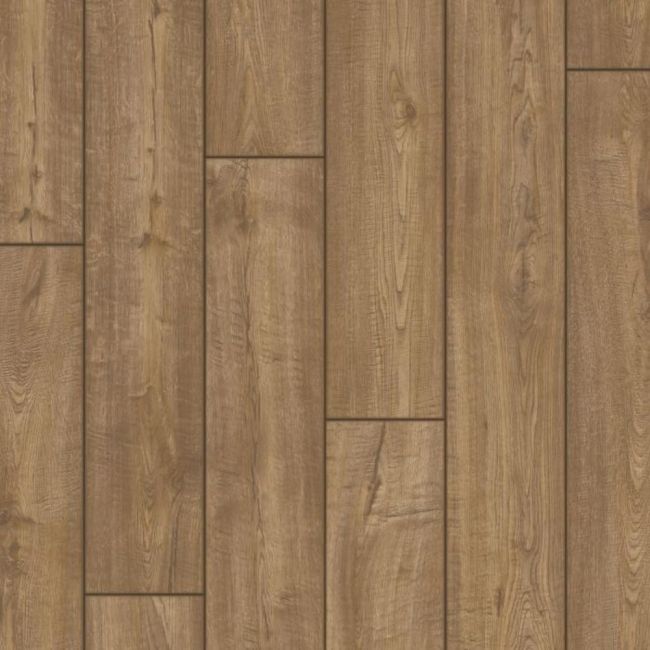 Uniclic Laminate Flooring In Grey And Brown Wood Effect Design With 4V Bevel And Textured Finish Impressive Ultra Imu1850