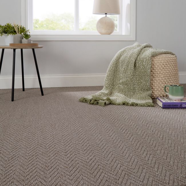 Resilience Coffee Herringbone Loop Carpet