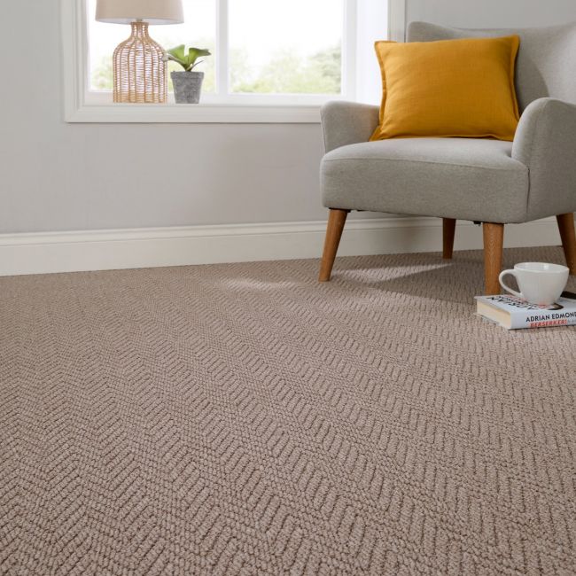 Resilience Latte Herringbone Loop Carpet