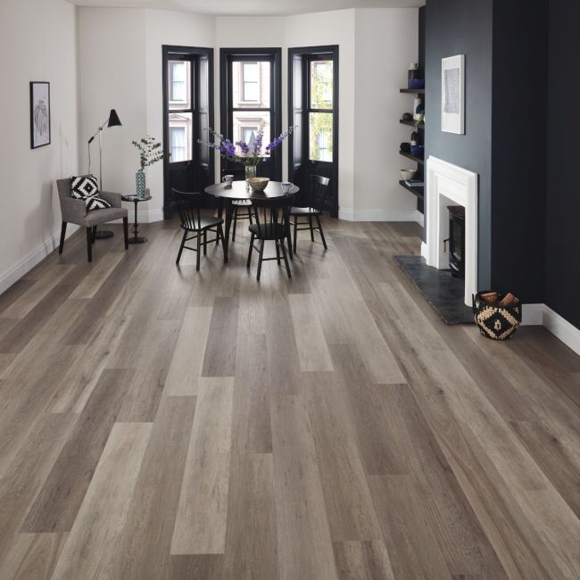 Karndean Van Gogh Rigid Core Washed Grey Ash RKP8104 Vinyl Floor Tiles
