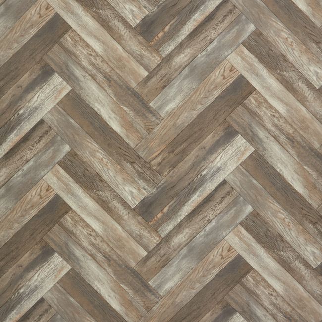Rustic Wood White Washed Parquet Vinyl Flooring