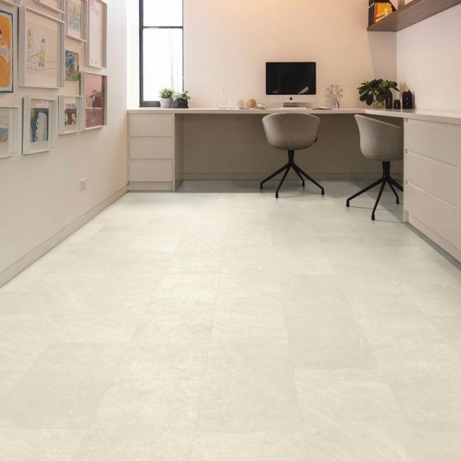 Karndean Knight Tile Rigid Core Ivory Riven Slate SCB-ST18-18 LVT