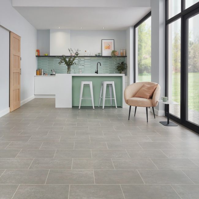 Karndean Knight Tile Smoked Concrete ST22 Luxury Vinyl Floor Tiles