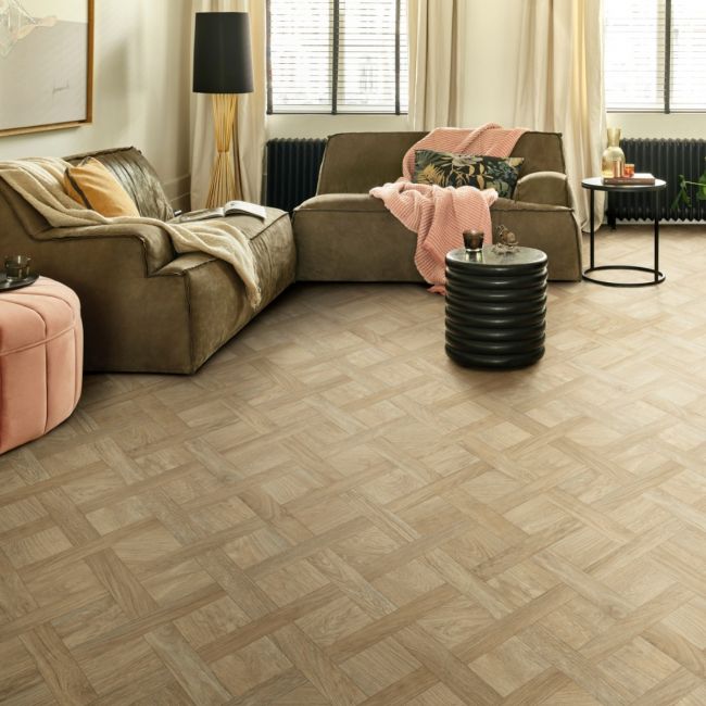 Spectrum Chellington Oak Parquet Sheet Vinyl Flooring