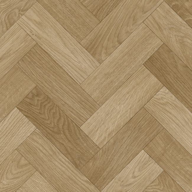 Spectrum Denby Oak Herringbone Sheet Vinyl Flooring Sample