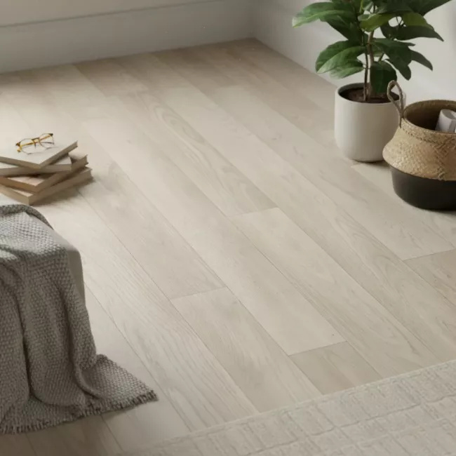 Light Grey Oak Design Vinyl Flooring Sheet Lino Ingleton